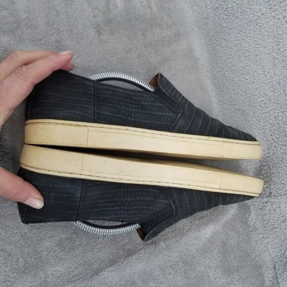 Frye Shoes Womens Size 6 Gemma Gray Leather Slip On Sneaker *Read* - Picture 7 of 11